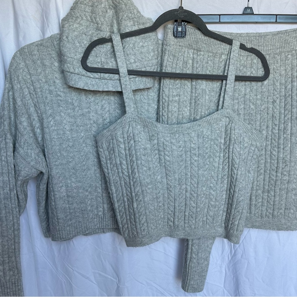 3 Piece Sweater Skirt Set